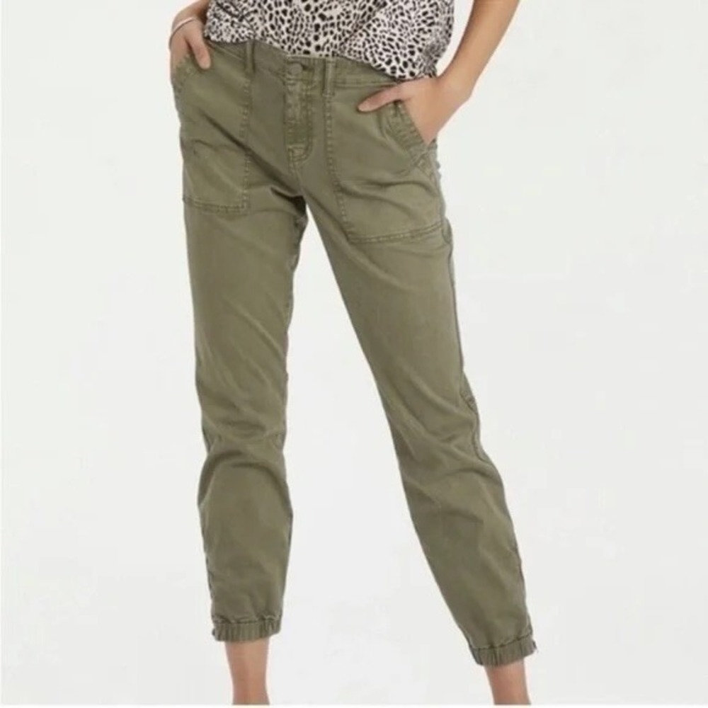 Sanctuary Olive Green Cargo Utility Jogger Cropped Ankle Pants Size 27‎